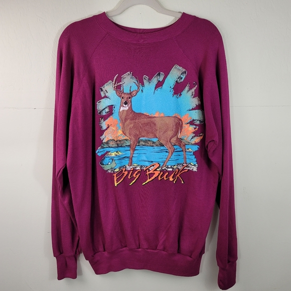 Vtg Big Buck Graphic Sweatshirt Sz XL - Picture 12 of 12